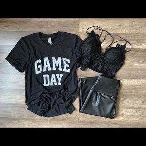 Black Game Day tee